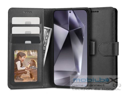 Samsung SM-S921 Galaxy S24 oldalra nyíló tok - Tech-Protect Wallet Flip - fekete