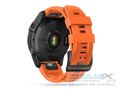 Garmin Fenix 5 / 6 / 6 Pro / 7 szilikon sport óraszíj - Tech-Protect IconBand - narancs