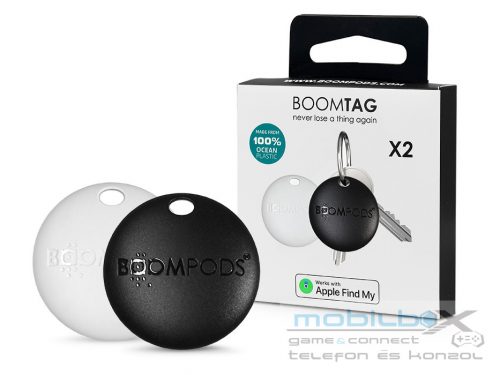 Boompods bluetooth tracker AirTag - Boompods Boomtag - 2 db/csomag -            fekete/fehér