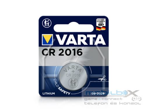 Varta CR2016 lithium gombelem - 3V - 1 db/csomag