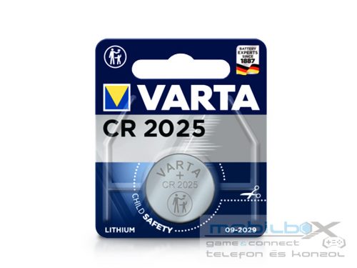 Varta CR2025 lithium gombelem - 3V - 1 db/csomag