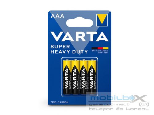 VARTA Super Heavy Duty Zinc-Carbon AAA ceruza elem - 4 db/csomag