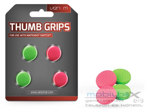 Venom VS4917 Thumb Grips (4x) Nintendo Switch-hez - pink és zöld