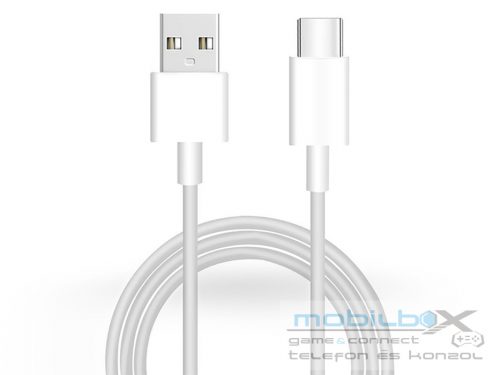 Xiaomi USB - USB Type-C gyári adat- és töltőkábel 100 cm-es vezetékkel - fehér  (ECO csomagolás)