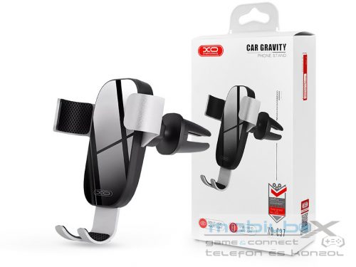 XO szellőzőrácsba illeszthető autós tartó - XO C37 Car Gravity Phone Stand -    fekete/ezüst