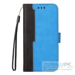   Apple Wooze Colour Wallet iPhone 16 Plus oldalra nyíló tok, stand, kártyatartóval, kézpánttal, kék