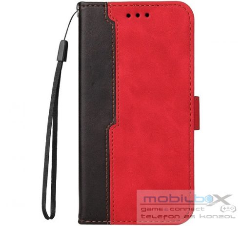 Apple Wooze Colour Wallet iPhone 16 Plus oldalra nyíló tok, stand, kártyatartóval, kézpánttal, piros