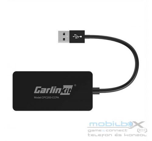 Carlinkit CCPA vezeték nélküli adapter Apple Carplay/Android Auto, fekete