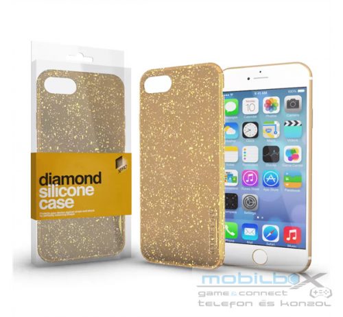 Xprotector Diamond szilikon hátlap tok, Apple iPhone SE (2020)/7/8, arany