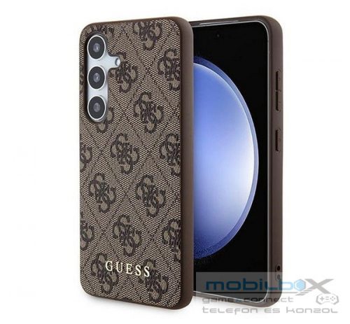 Guess 4G Metal Gold Logo Samsung Galaxy A55 hátlap tok, barna, GUOHCSA55G4GFBR