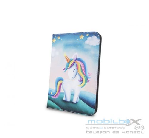 Greengo univerzális tablet tok 7-8 colos Unicorn mintás