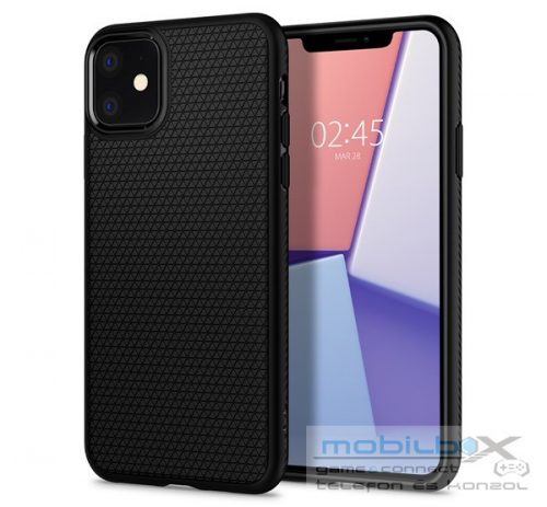 Spigen Liquid Air Apple iPhone 11 tok, Matte Black, fekete