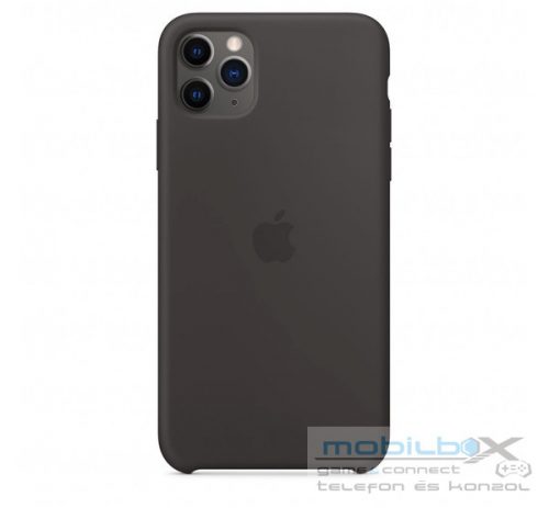 Apple iPhone 11 Pro Max gyári szilikon tok, fekete, MX002ZM/A