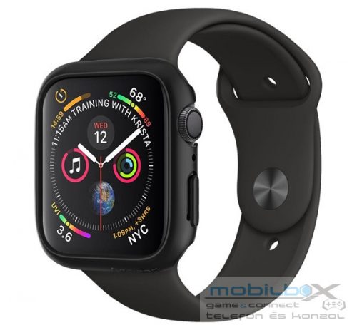 Spigen Thin Fit Apple Watch S4/S5/S6/SE 40mm Fekete tok