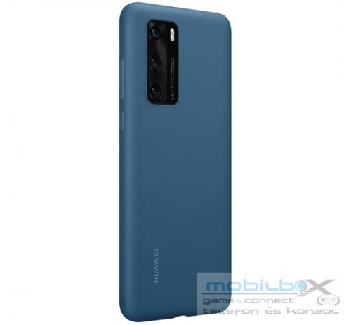 Huawei P40 Silicone Cover, gyári szilikon tok, kék