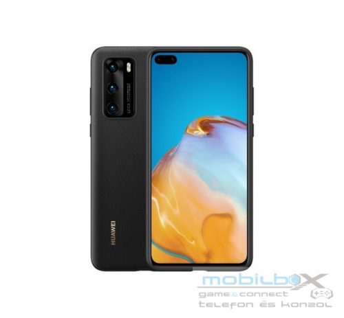 Huawei P40 Silicone Cover, gyári szilikon tok, fekete