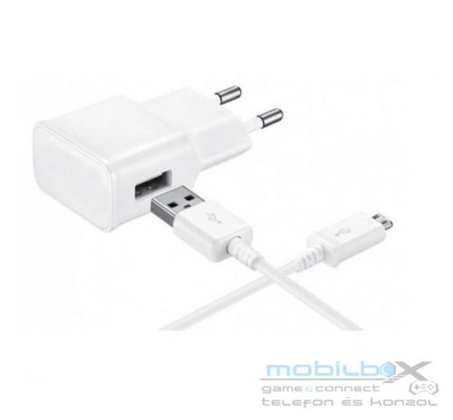 Samsung ETA0U83EWE kompatibilis hálózati töltő adapter USB + ECB-DU4AWE microUSB kábel, fekete, (No logo)