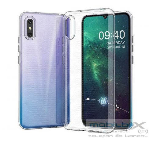 Xiaomi Redmi 9A ultra slim 0,3mm szilikon tok, átlátszó