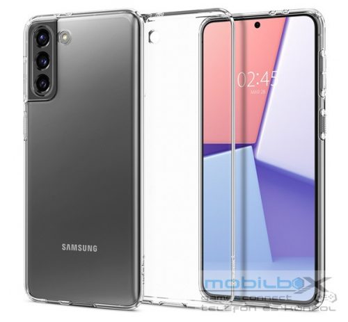 Spigen Crystal Flex Samsung G996 Galaxy S21+ tok, Crystal Clear, átlátszó