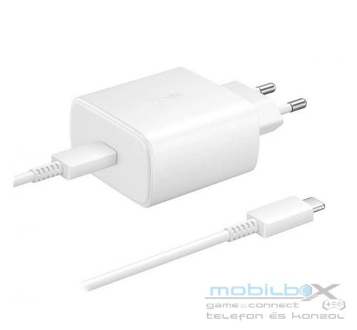 Samsung EP-TA845XW kompatibilis hálózati töltő adapter Type-C + DN975BWE Type-C kábel, 45W, fekete, (No logo)