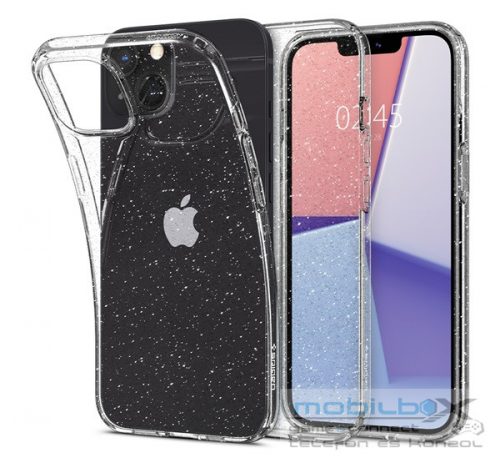 Spigen Liquid Crystal Glitter Apple iPhone 13 tok, Crystal Quartz, átlátszó