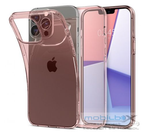 Spigen Crystal Flex Apple iPhone 13 Pro tok, Rose Crystal, rózsaszín-átlátszó