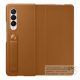 Samsung Galaxy Z Fold3 5G Leather Flip Cover, gyári bőr flip tok, barna, EF-FF926