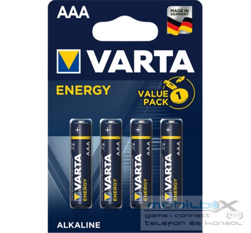 Varta Energy Value Pack AAA Alkáli mikro elem , 4db