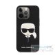 Karl Lagerfeld Head Saffiano bőr hátlap tok Apple iPhone 13 Pro, fekete