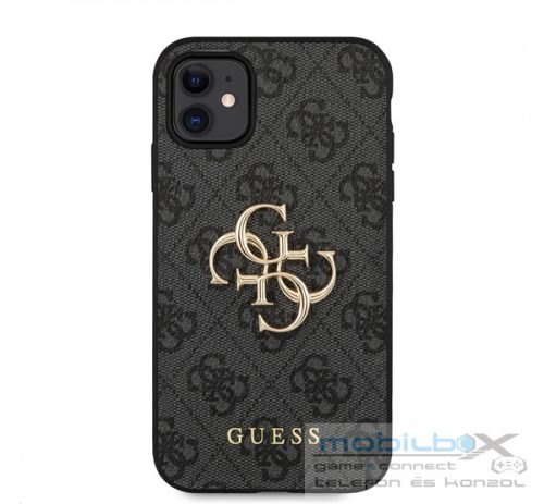 Guess PU 4G Metal Logo Apple iPhone 11 hátlap tok, szürke