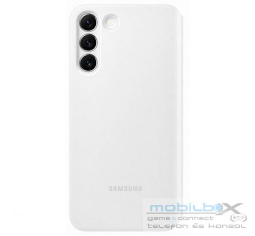 Samsung Galaxy S22+ Clear View Cover, gyári flip tok, fehér, EF-ZS906CW