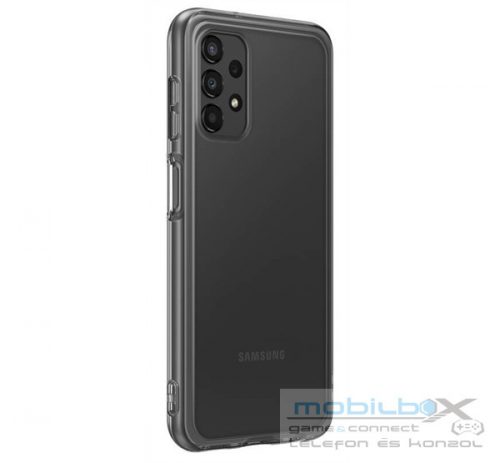 Samsung Galaxy A13 Soft Clear gyári szilikon tok, fekete, EF-QA135TB