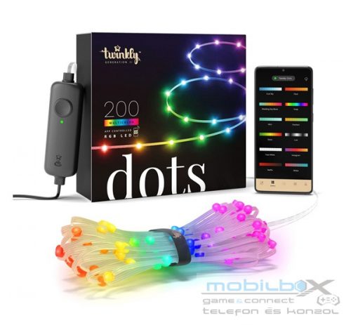 Twinkly Dots okos beltéri LED szalag 200 LED RGB, 10m