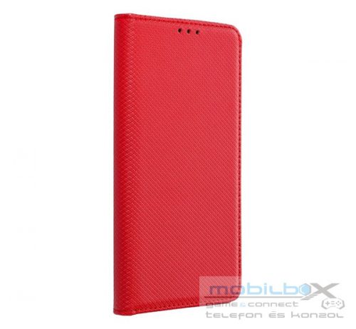 Magnet Xiaomi Redmi 10C mágneses flip tok, piros