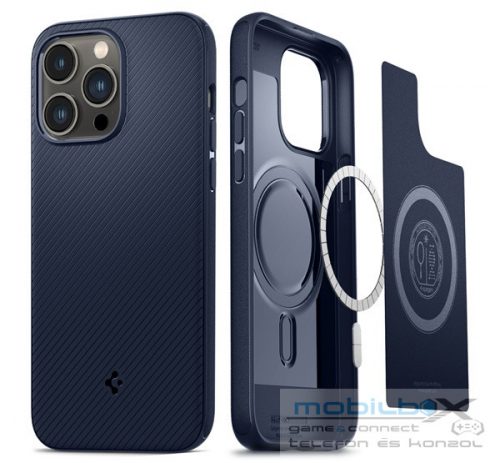 Spigen Mag Armor Apple iPhone 14 Pro tok, Max tok, Navy Blue MagSafe, kék