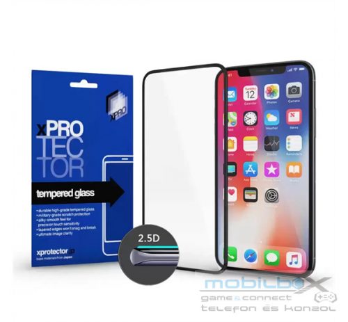 Apple iPhone 14 Pro Xprotector Tempered Glass Full 2.5D kijelzővédő üvegfólia, fekete