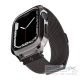 Spigen Metal Fit Pro Apple Watch 8/7 45mm fém szíj, tokkal, grafit fekete