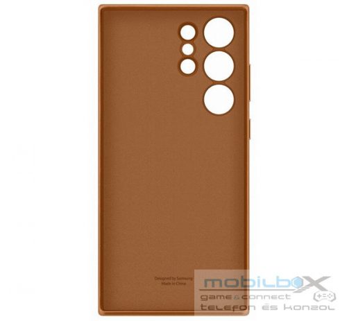 Samsung Galaxy S23 Ultra Leather Cover, gyári bőr tok, barna, EF-VS918LA