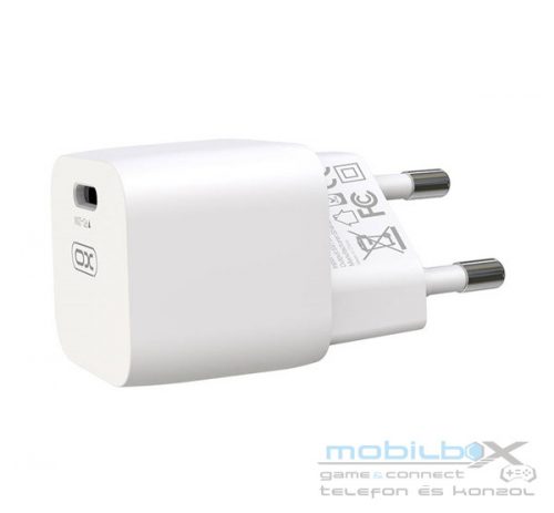 XO CE01B hálózati gyorstöltő adapter Type-C, 20W, fehér