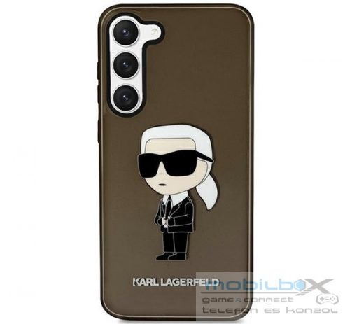 Karl Lagerfeld Ikonik Samsung Galaxy S23 szilikon tok, fekete