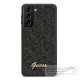 Guess Glitter Script Samsung Galaxy S23 Ultra szilikon tok, fekete