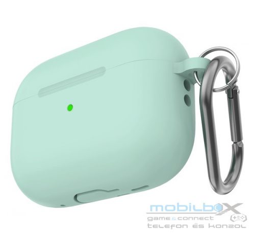 Phoner Simple Apple Airpods Pro 2 szilikon tok, csuklópánttal, menta