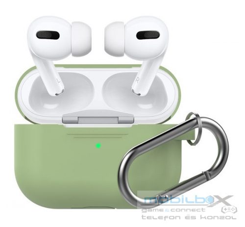 Phoner Simple Apple Airpods Pro szilikon tok akasztóval, avokádó