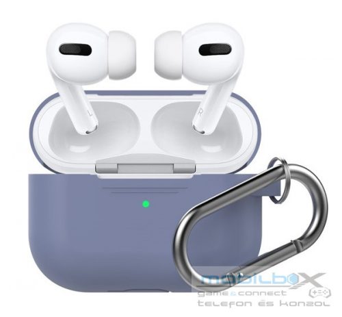 Phoner Simple Apple Airpods Pro szilikon tok akasztóval, égkék