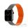 Phoner Rever Apple Watch forgatható mágneses szilikon szíj, 41/40/38mm, S/M, szürke/narancs