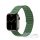 Phoner Rever Apple Watch forgatható mágneses szilikon szíj, 41/40/38mm, S/M, zöld