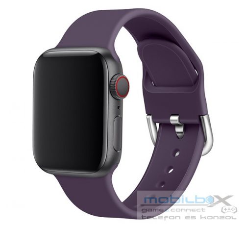 Phoner Clasp Apple Watch csatos szilikon szíj, 49/45/44/42mm, lila