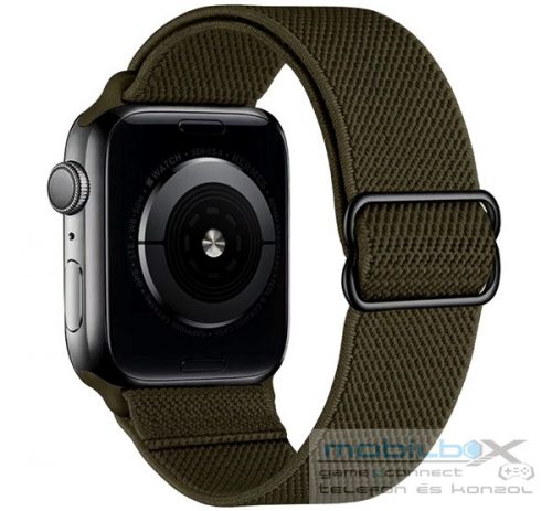 Phoner Dew Apple Watch csatos fonott szövet szíj, 38/40/41mm, zöld