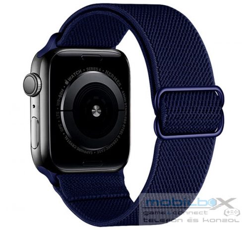 Phoner Dew Apple Watch csatos fonott szövet szíj, 38/40/41mm, tengerészkék