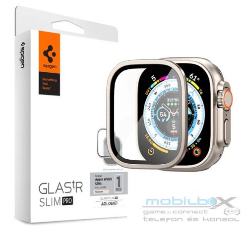 Spigen Glas.tR Slim Pro Apple Watch Ultra 2/1  (49mm) tempered kijelzővédő fólia, titánium